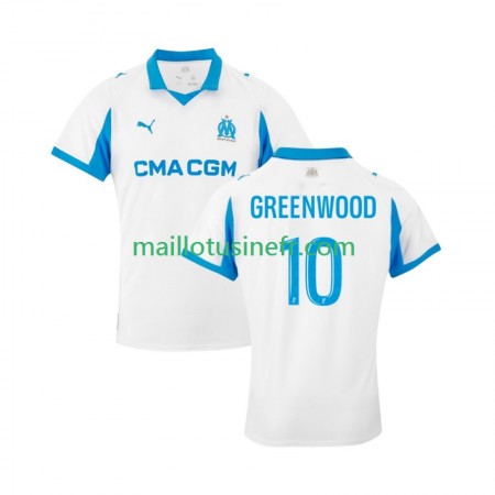 Maillot de Foot Olympique de Marseille Mason Greenwood 10 Domicile 2025-26 Maillot de Foot Olympique de Marseille Mason Greenwood 10 Domicile 2025-26
